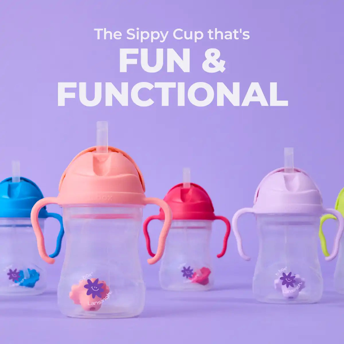 b.box + Lansinoh Sippy Cup twin pack